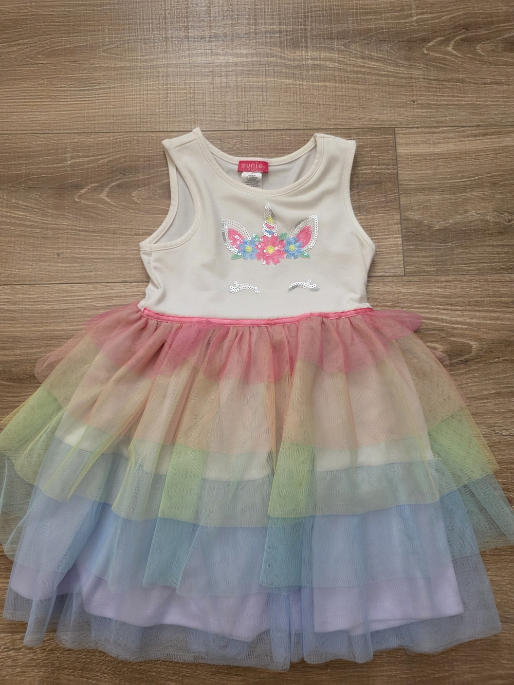 Zunie Unicorn Dress. Girl Size 5